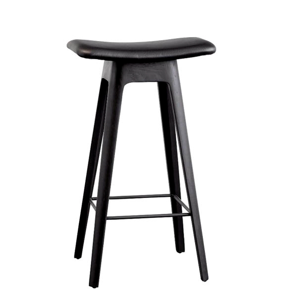 Andersen Furniture HC1 barstol - Læder sæde - 67 cm - sortlakeret Eg - sort lakeret : Erling Christensen Møbler