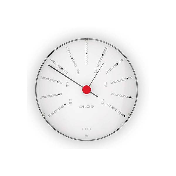 Arne Jacobsen Bankers Barometer - Ø:12 cm - Hvid/sort/rød : Erling Christensen Møbler