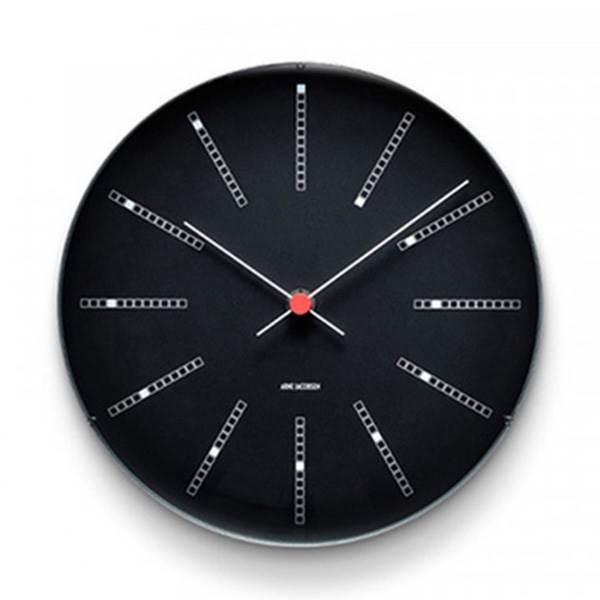 Arne Jacobsen Bankers Vægur - Ø:29 cm - Sort  : Erling Christensen Møbler