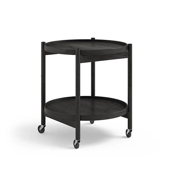 Brdr. Krüger Bølling bakkebord 50 cm. - Sortlakeret eg - Bakke 1: Sortbejdset eg / Bakke 2: Sortbejdset eg  : Erling Christensen Møbler