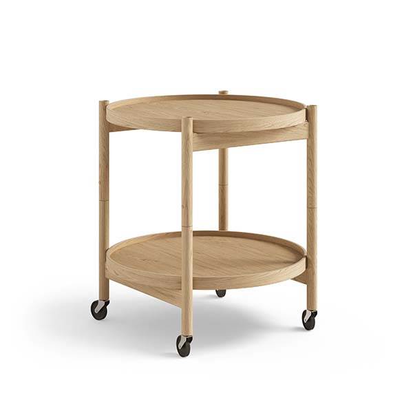 Brdr. Krüger Bølling bakkebord 50 cm. - eg olie - Bakke 1: Olieret eg / Bakke 2: Olieret eg  : Erling Christensen Møbler