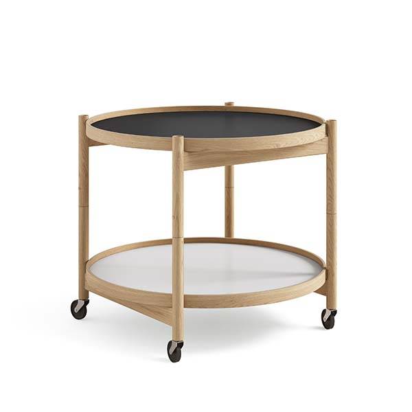 Brdr. Krüger Bølling bakkebord 60 cm. - eg olie, bakke 1: Base / bakke 2: Base  : Erling Christensen Møbler