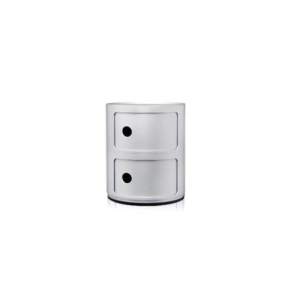 Kartell Componibili Classic - 2 rum - Silver  : Erling Christensen Møbler