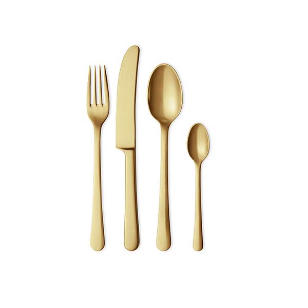 Georg Jensen Copenhagen bestikæske 4 dele - Mat guld  : Erling Christensen Møbler
