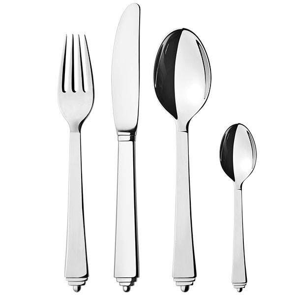 Georg Jensen Pyramide bestiksæt 4 dele  : Erling Christensen Møbler