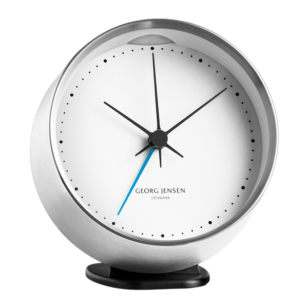 Georg Jensen Henning Koppel alarm ur med holder ø 10 cm.  : Erling Christensen Møbler
