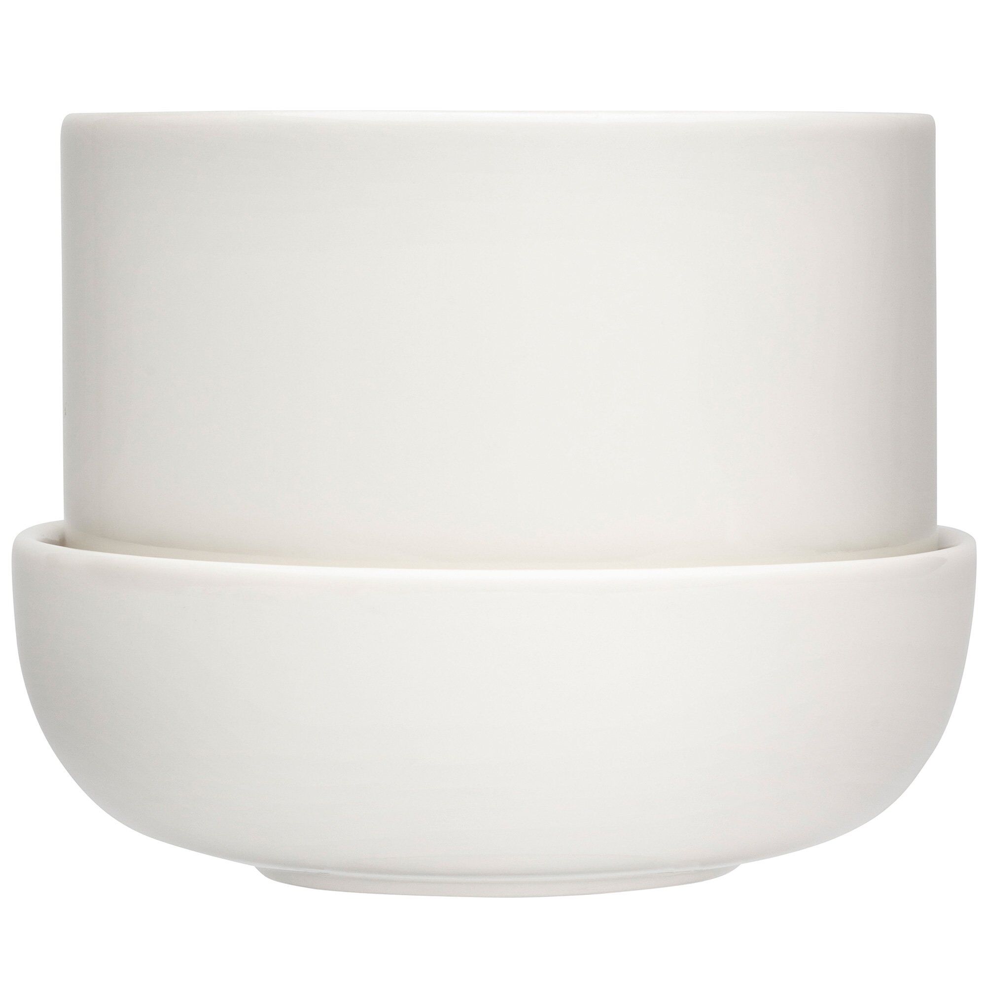 Iittala Nappula urtepotte med underskål 17 x13 cm, hvid