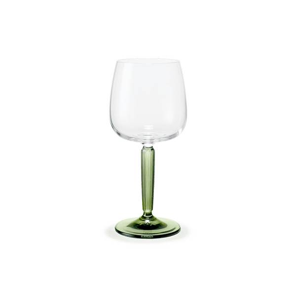 Kahler Kähler Hammershøi Hvidvinsglas - 35 cl, 2 stk - Grøn stilk : Erling Christensen Møbler  : Erling Christensen Møbler