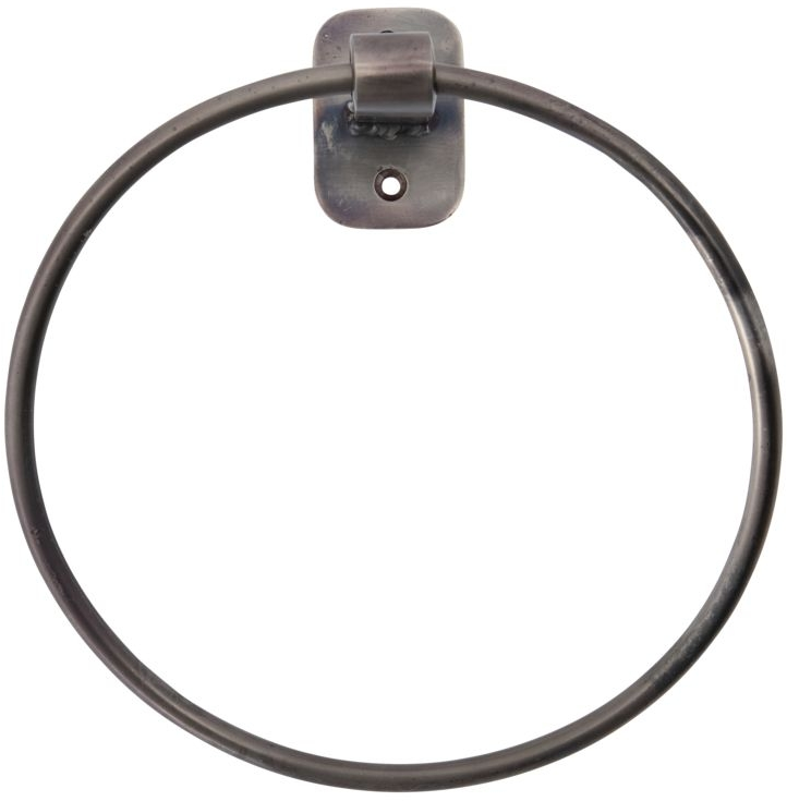 Håndklædeholder House Doctor Pati sort antik rustfrit stål Ø20Ã23 cm