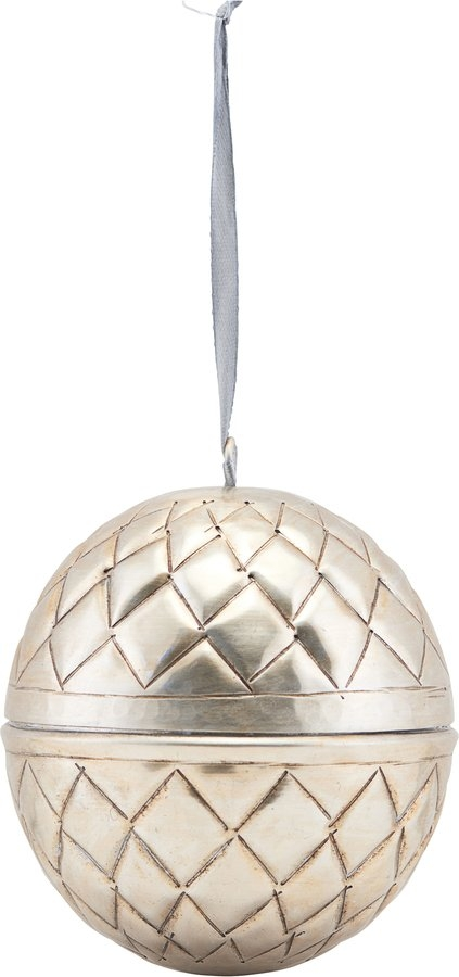 House Doctor Indigo ornament i aluminium nikkel Ø10 cm dekorationsophæng