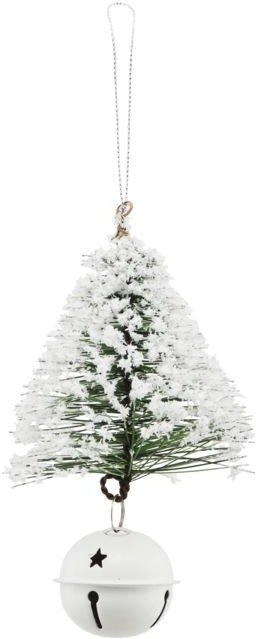 Juleornament House Doctor Tree & Bell hvid PVC og jern 8x8x13 cm