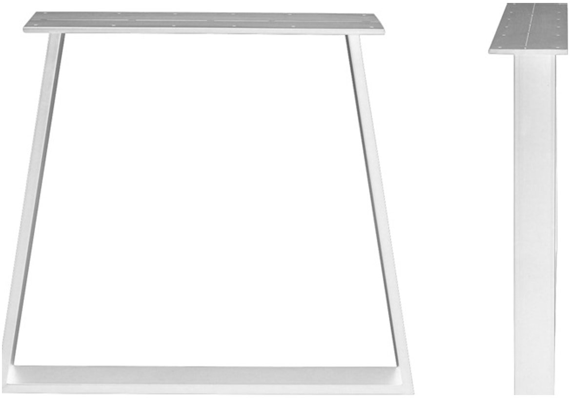 Stel og bordben til plankeborde House of Sander Trapez hvid metal H71ÃL78 cm