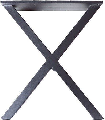 Bænkeben House of Sander XS krydsstel sort stål L36xB6xH42 cm