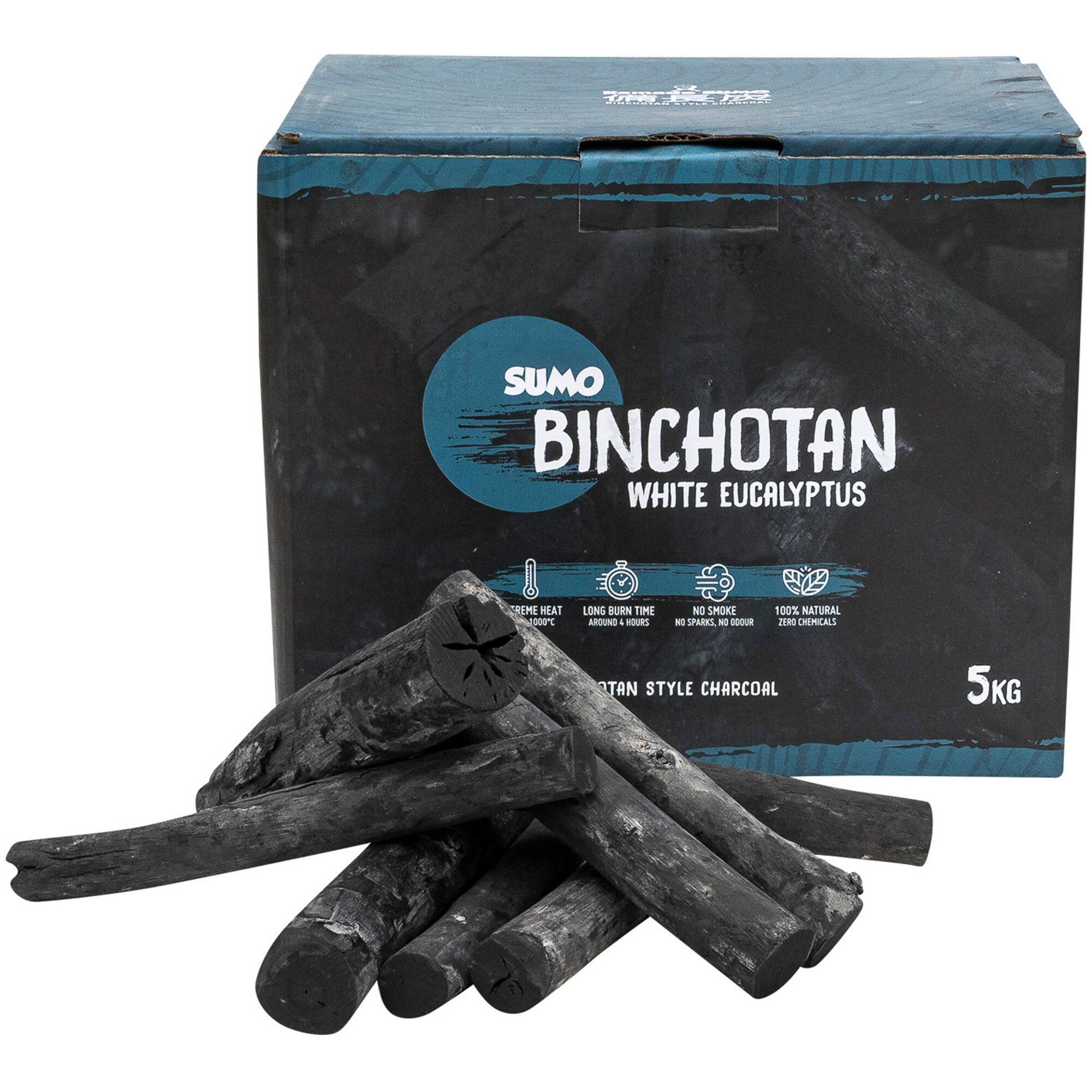 Kamado sumo Binchotan White Eucalyptus kul 5 kg