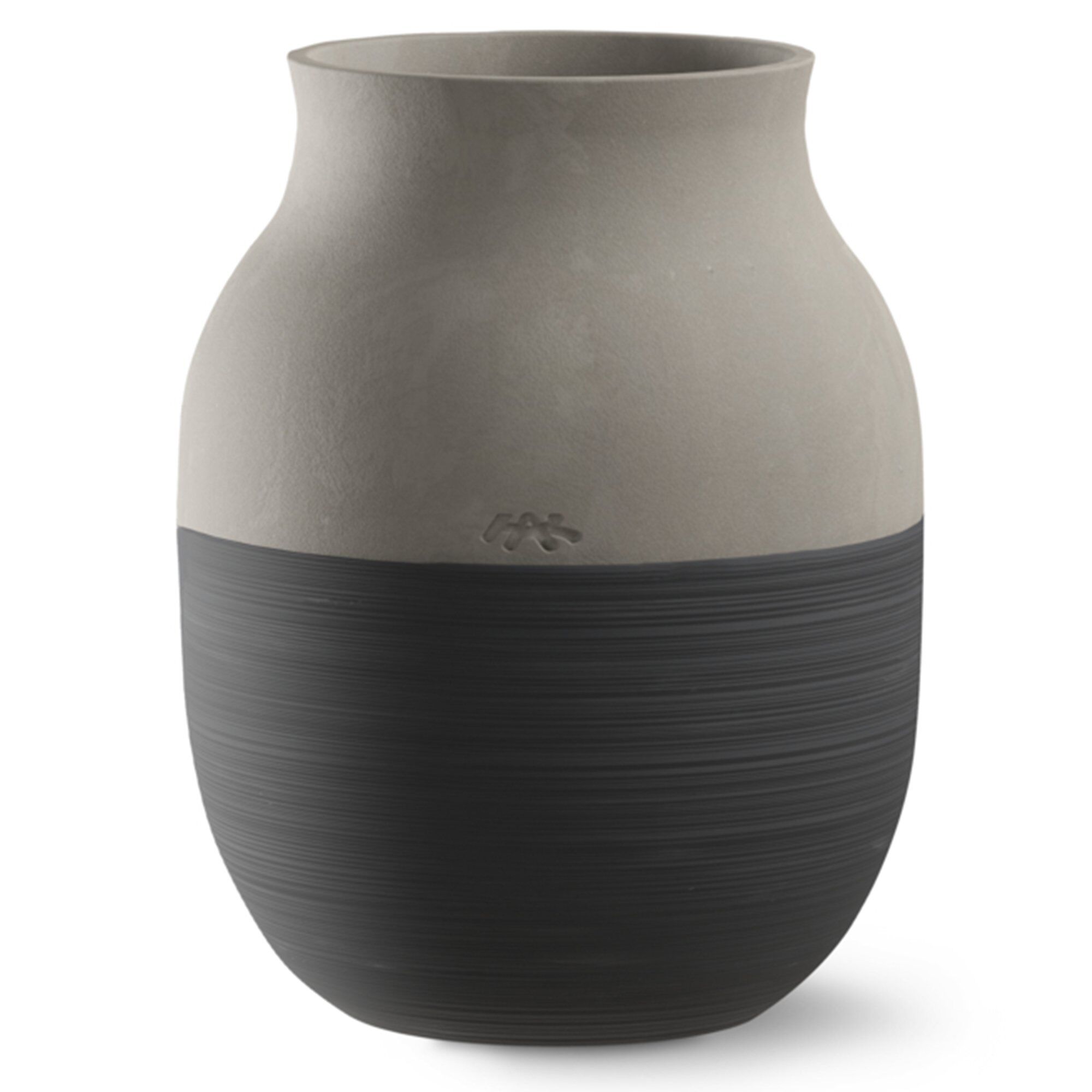 Kähler Omaggio Circulare vase 20 cm, antracitgrå