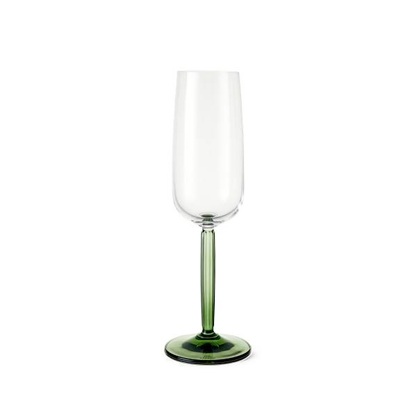 Kahler Kähler Hammershøi Champagneglas - 24 cl, 2 stk - Grøn stilk : Erling Christensen Møbler  : Erling Christensen Møbler