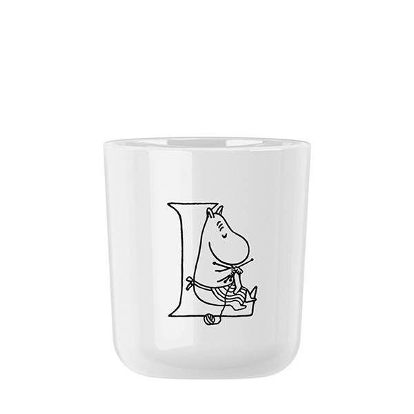 Rig-Tig Moomin ABC kop 0,2 l - Moomin white - L : Erling Christensen Møbler