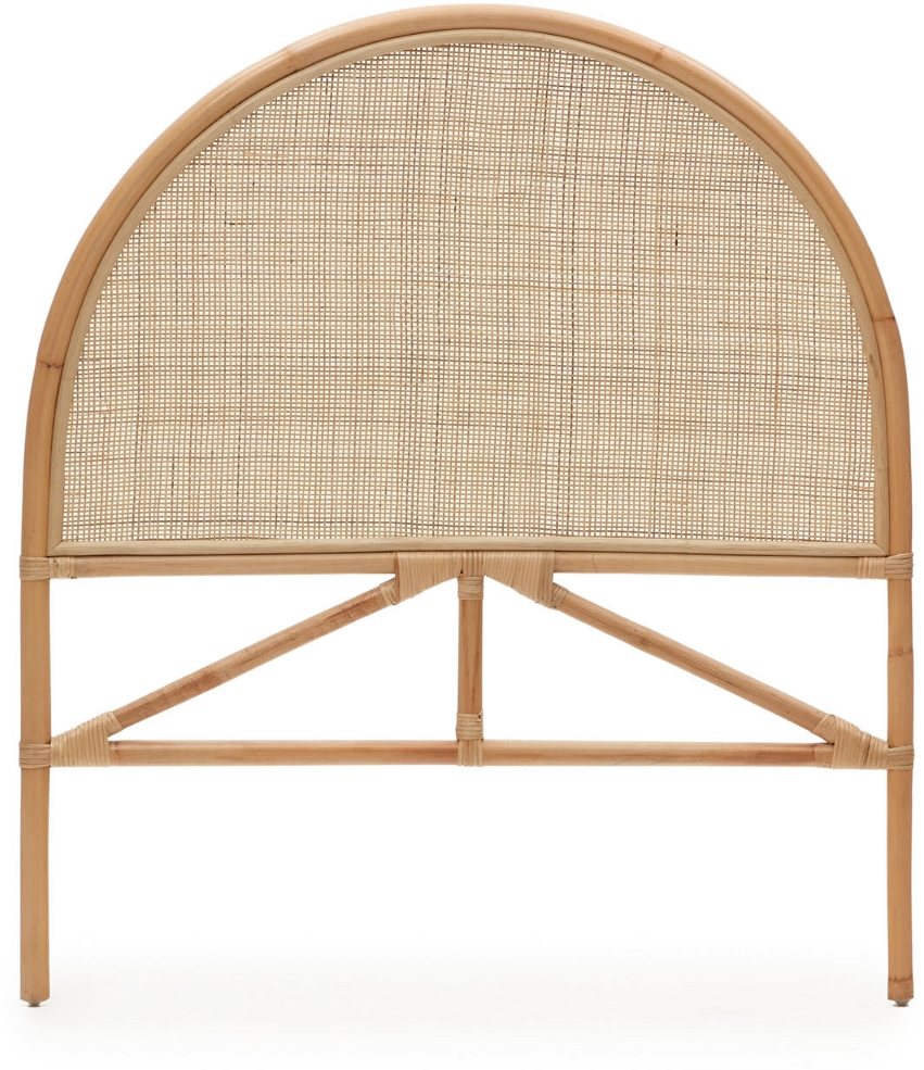 Rund sengegavl Kave Home Quiterie - 100% rattan natur Ø98xH110 cm rustik kolonial bæredygtigt design