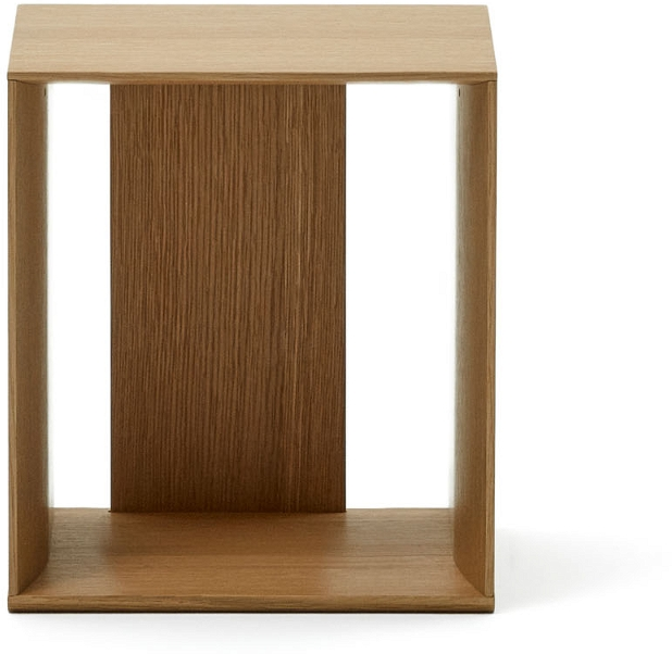 Bogreol Kave Home Litto i melamin og egefiner natur H38xB34xD30 cm vægmonteret