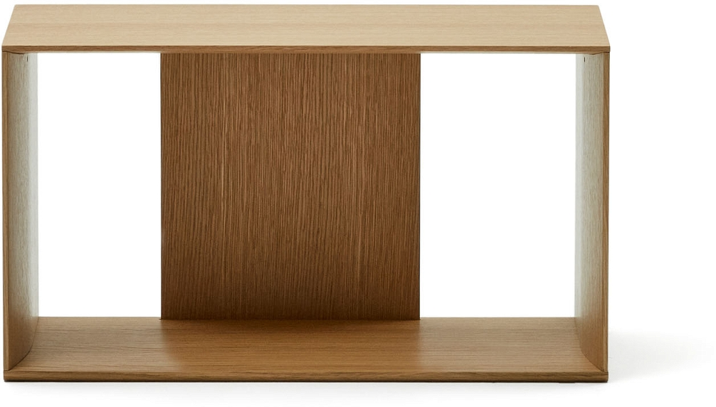 Bogreol Kave Home Litto væghængt hyldemodul i MDF med natur egefinér H38xB30xL67 cm