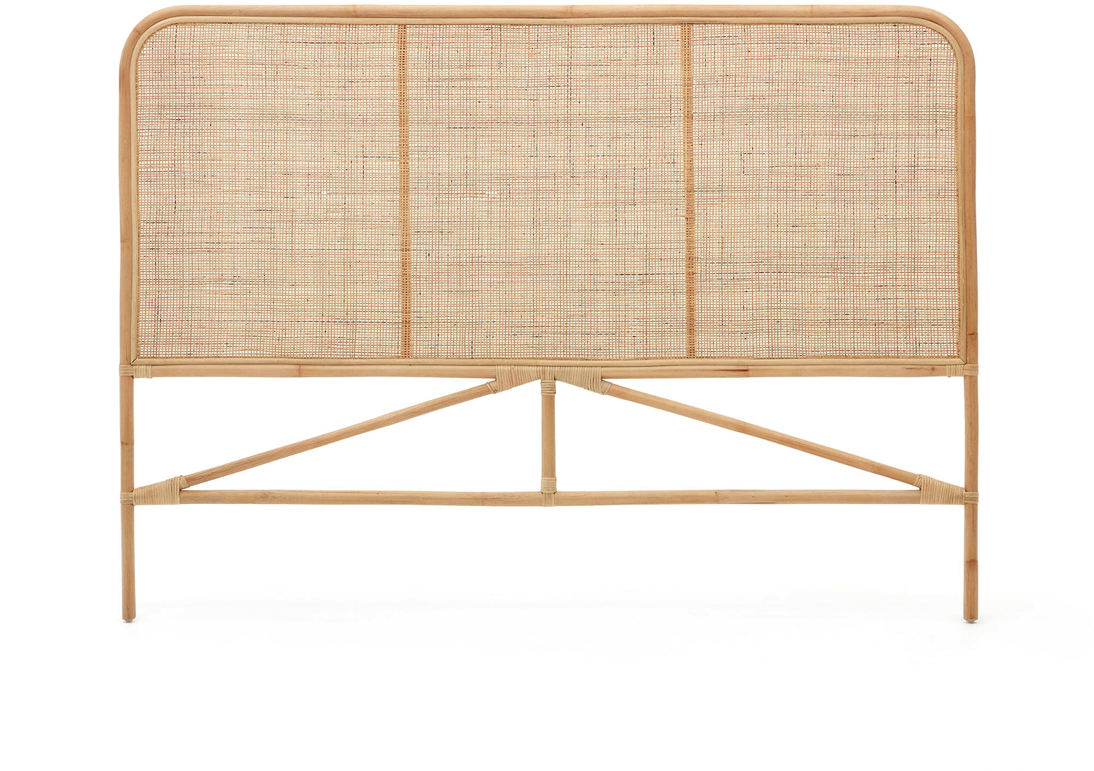 Kave Home sengegavl Quiterie 100% rattan natur 120x168x4 cm bæredygtig Kave Cares