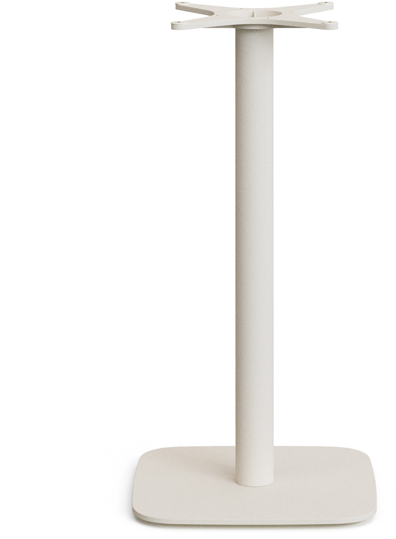 Cafébordstel Kave Home Dina i hvidt stål H96 x 48 x 48 cm