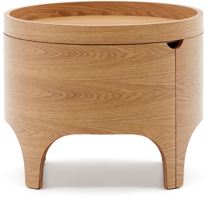 Sengebord Kave Home Octavia natur med opbevaring 55x55x45 cm
