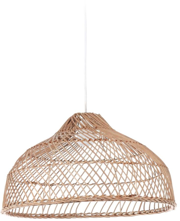 Pendel lampe Kave Home Dyara håndflettet rattan natur Ø42,5 x H23 cm