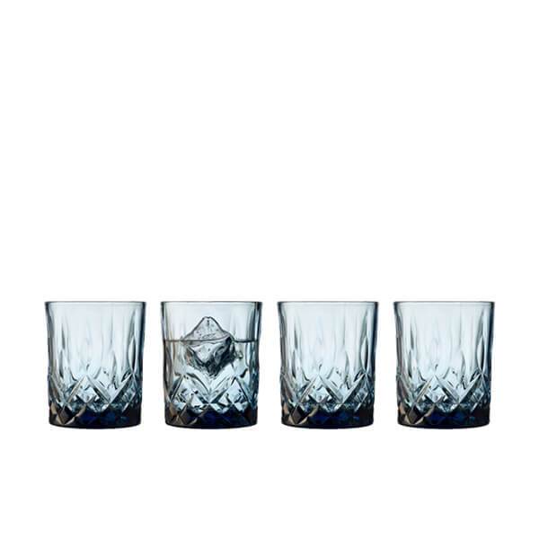 Lyngby Glas Sorrento whiskyglas 32 cl, 4 stk - Blå  : Erling Christensen Møbler