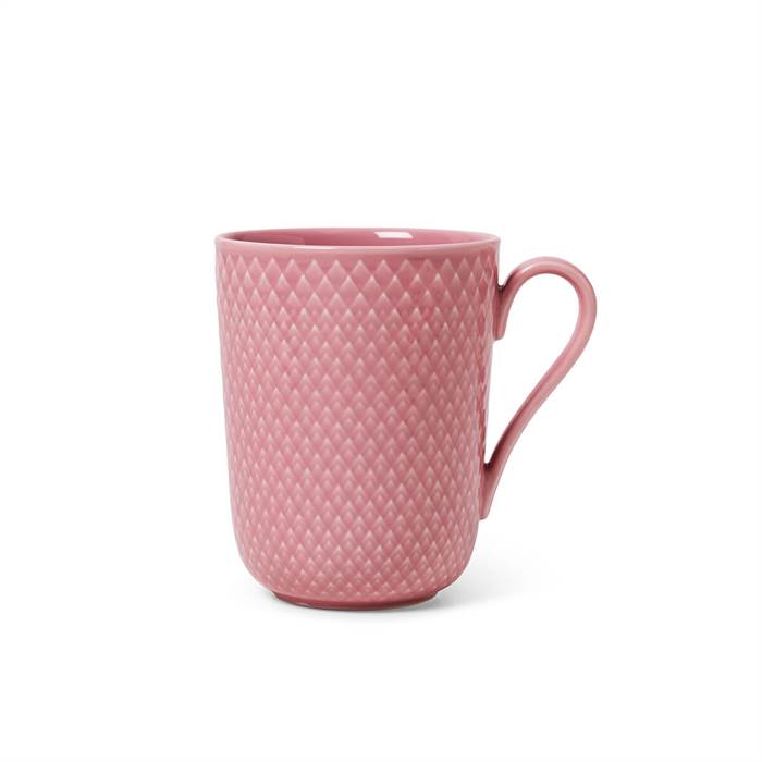 Lyngby Porcelæn Rhombe Color - Krus m. hank 33 cl - Rosa : Erling Christensen Møbler