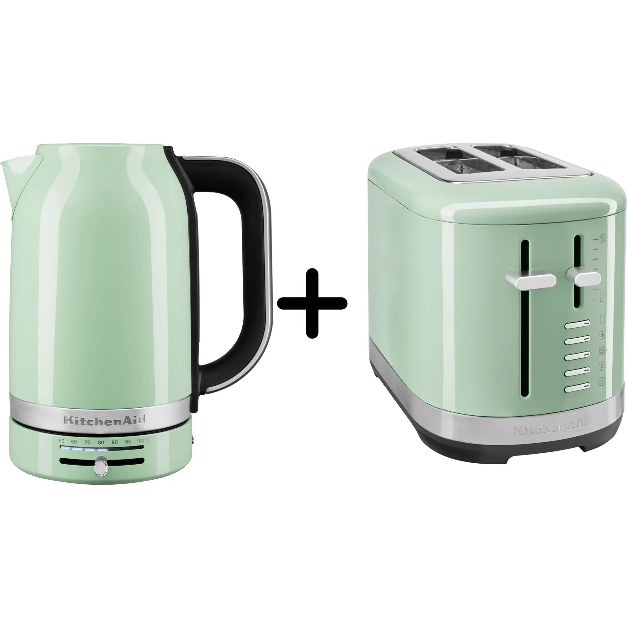 Kitchenaid 5KMT2109 Brødrister + 5KEK1701 Elkedel, pistacie