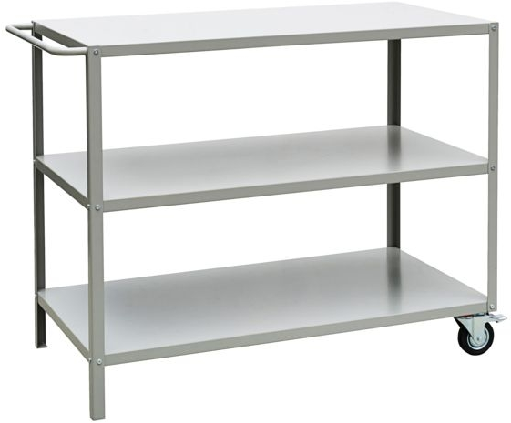 Rullebord Nicolas Vahé Trolley Table displaybord i metal, lysegrå med hjul H90ÃB60ÃL110 cm