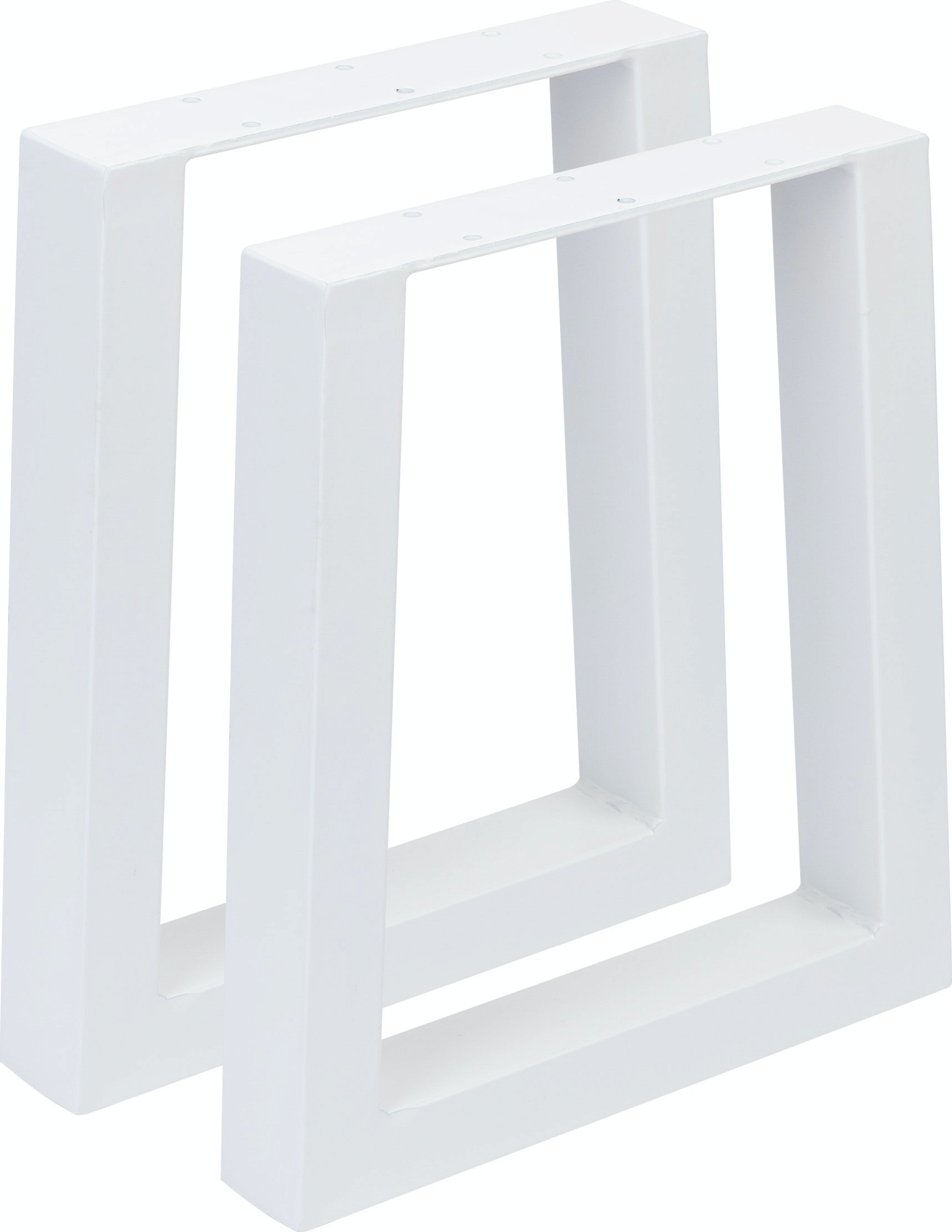 Nielsen Design Liam Trapez-understel til sofabord i hvidt pulverlakeret metal, 40x35 cm