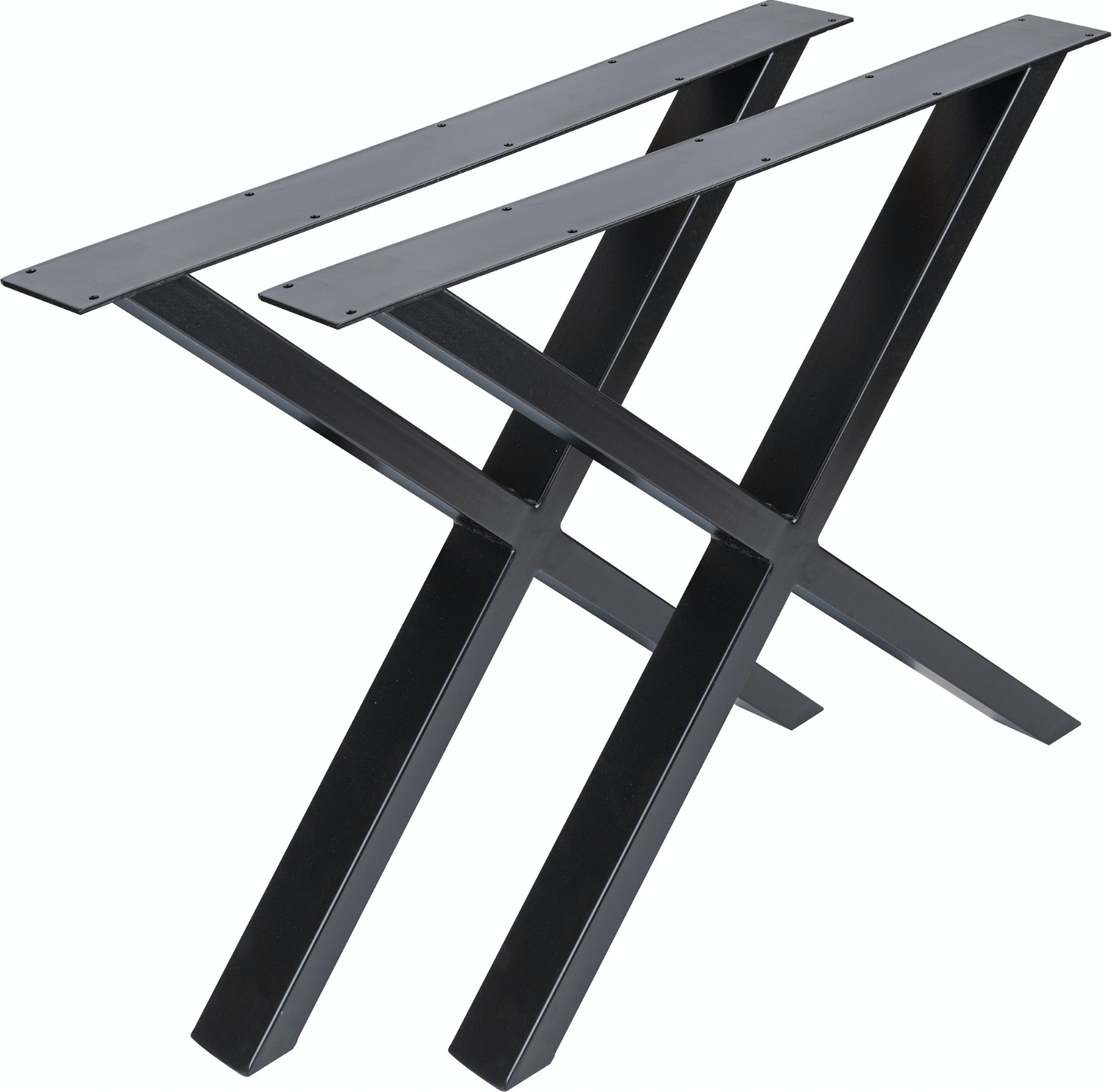 Understel til spisebord Nielsen Design Oscar - sort pulverlakeret krydsstel H71,5 x B75,5 cm bæreevne 200 kg