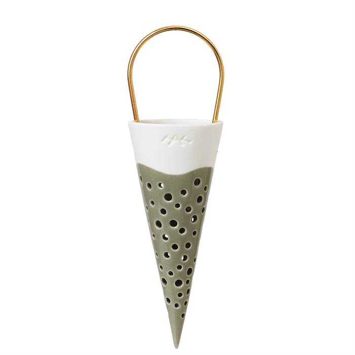 Kahler Kähler Nobili kræmmerhus - H:18 cm - Olivengrøn : Erling Christensen Møbler  : Erling Christensen Møbler