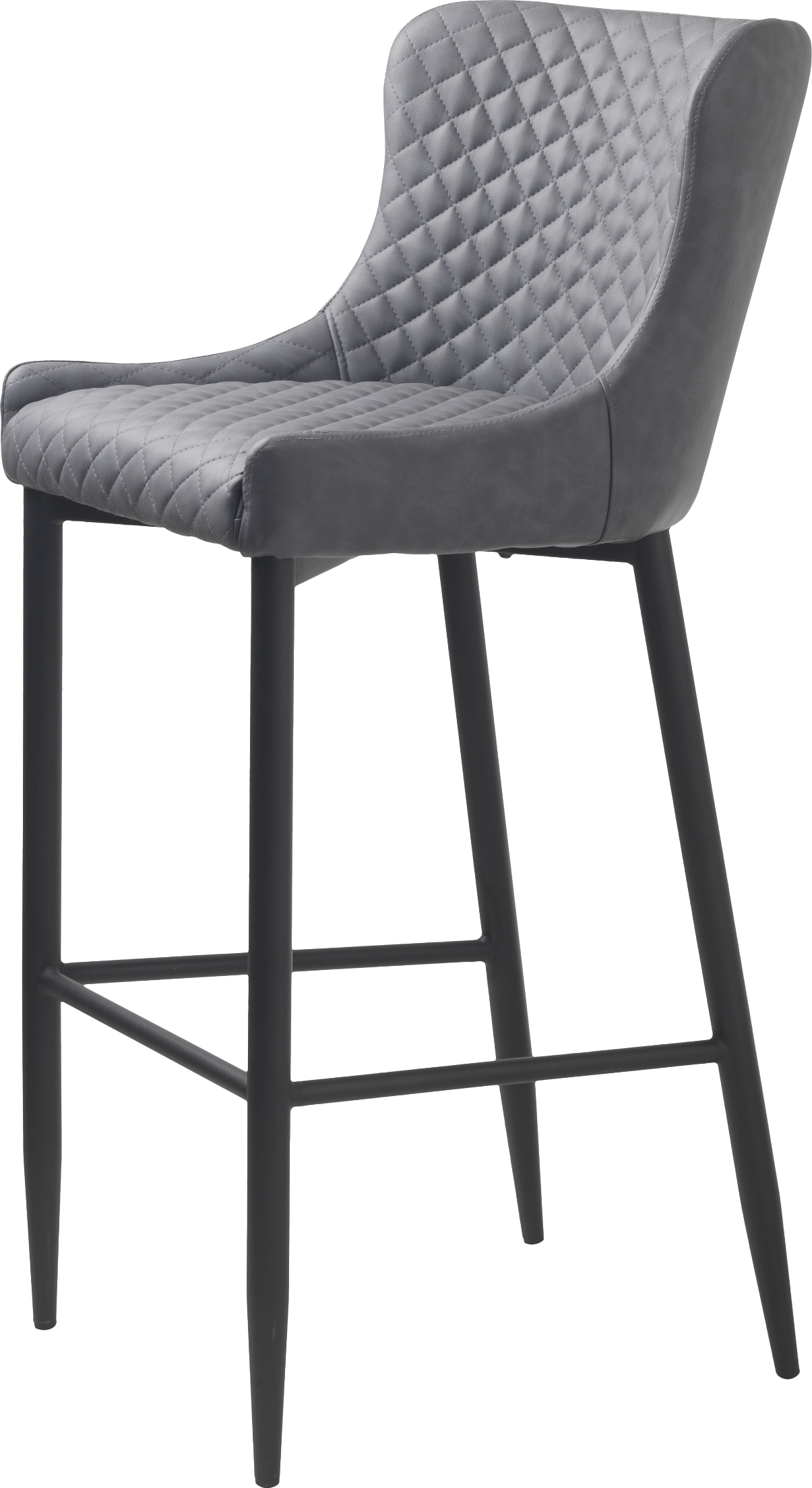 Barstol Nordique Design Ottowa grå PU vintage kunstlæder metalben H105xB47,5