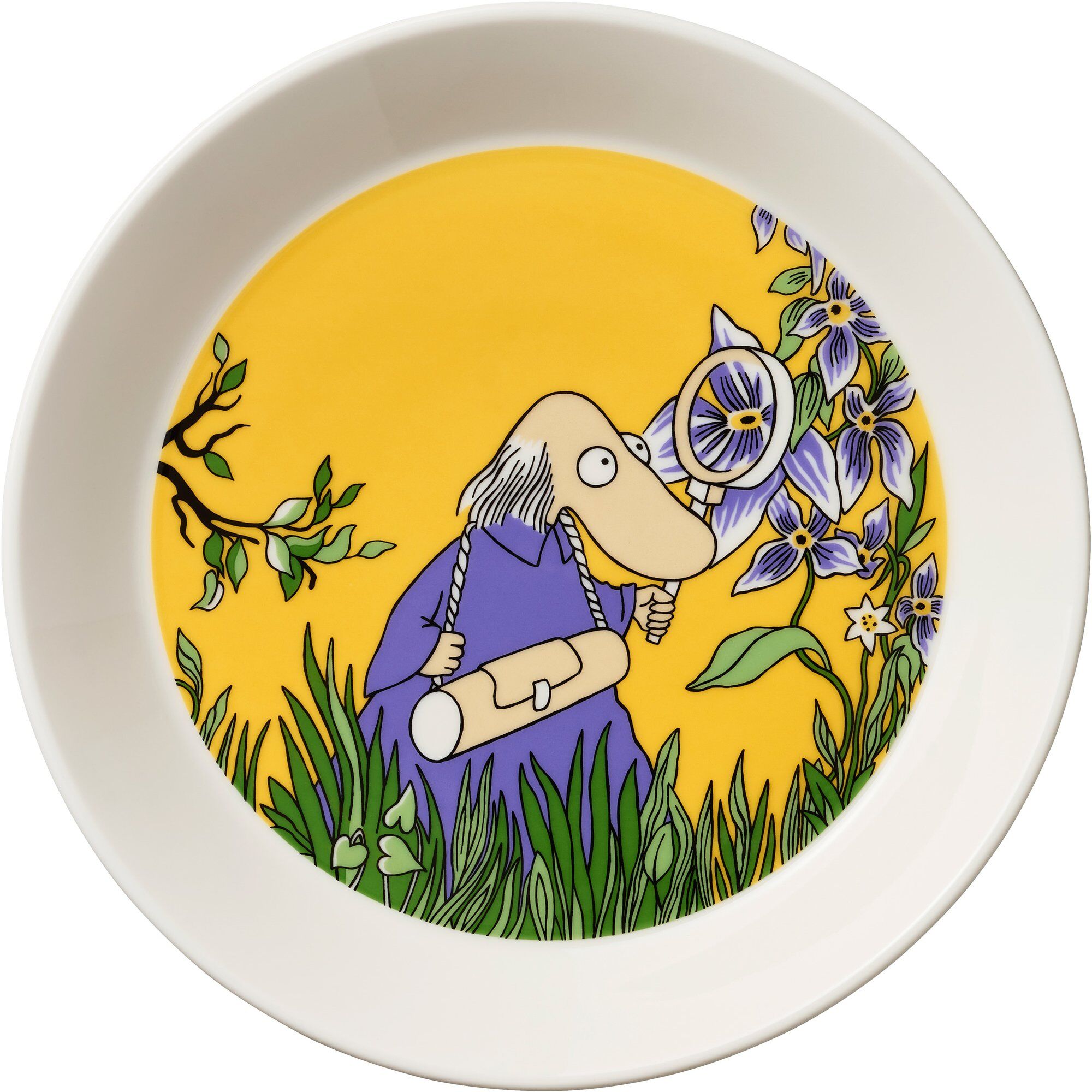Arabia Mumin tallerken 19 cm, hemulen gul