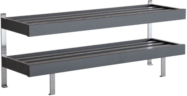 Skohylde gulvmodel Oscarssons Möbel Nadja sortbejdset egetræ 30x100x29 cm