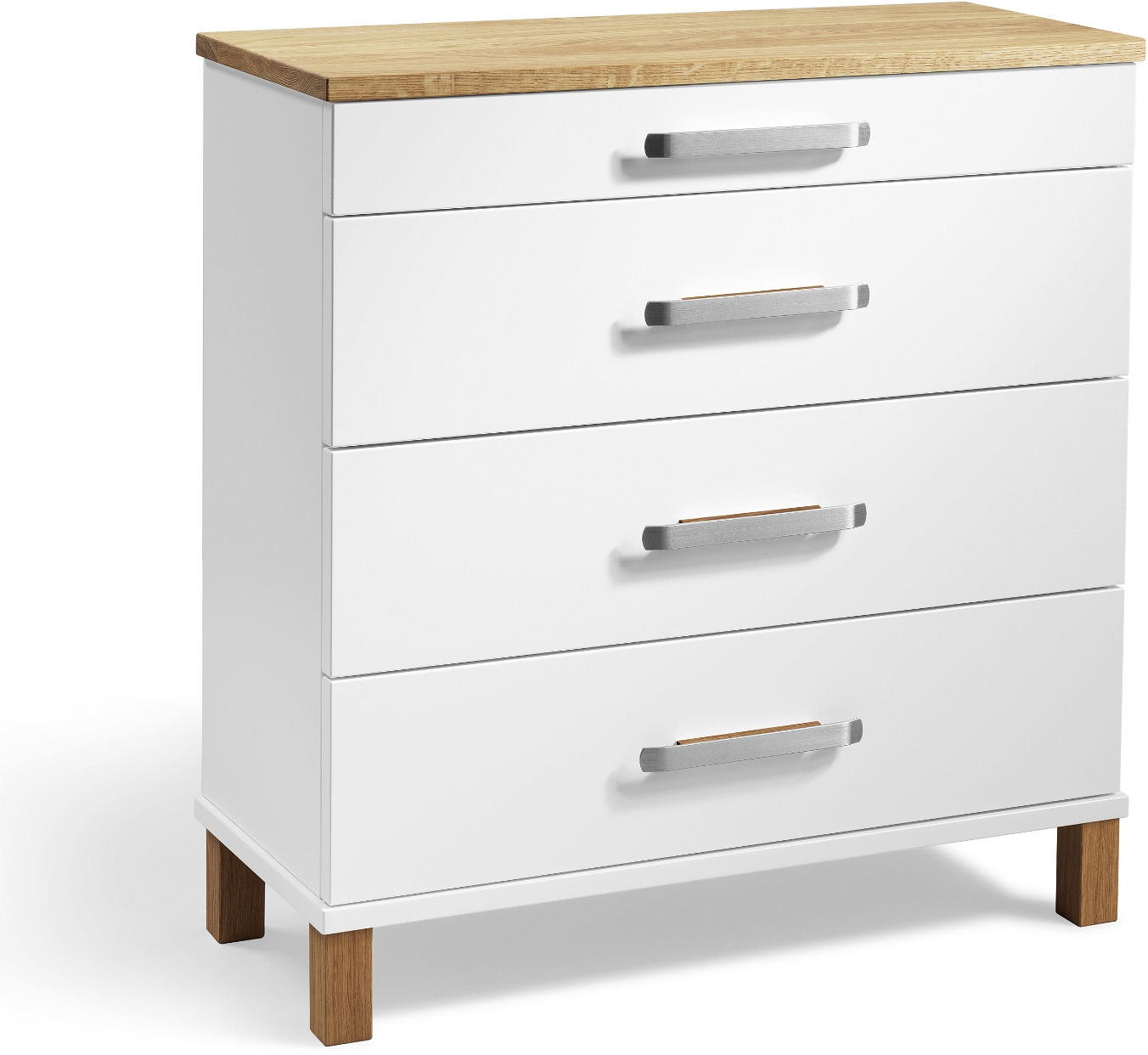 Kommode Oscarssons Möbel Nadja Hvid/Olieret Eg 75Ã70Ã31 cm