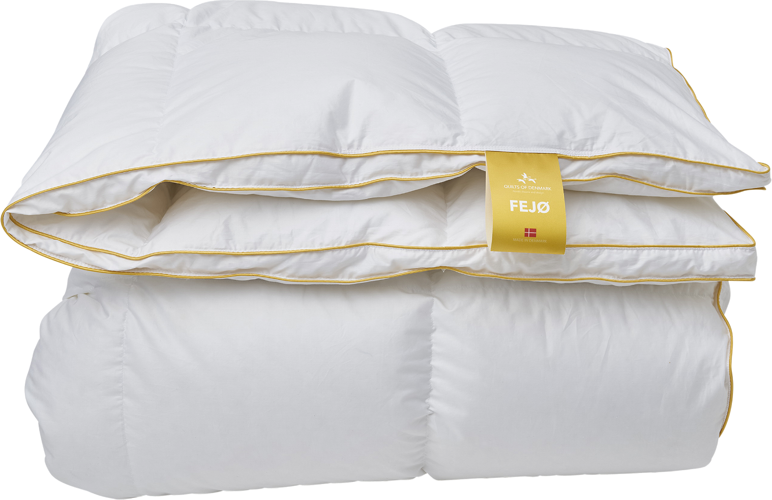 Dyne Quilts of Denmark FEJØ 140x220 cm varm moskusdun 880 g allergivenlig OEKO-TEXÂ® Downpass Nomite  -  hvid