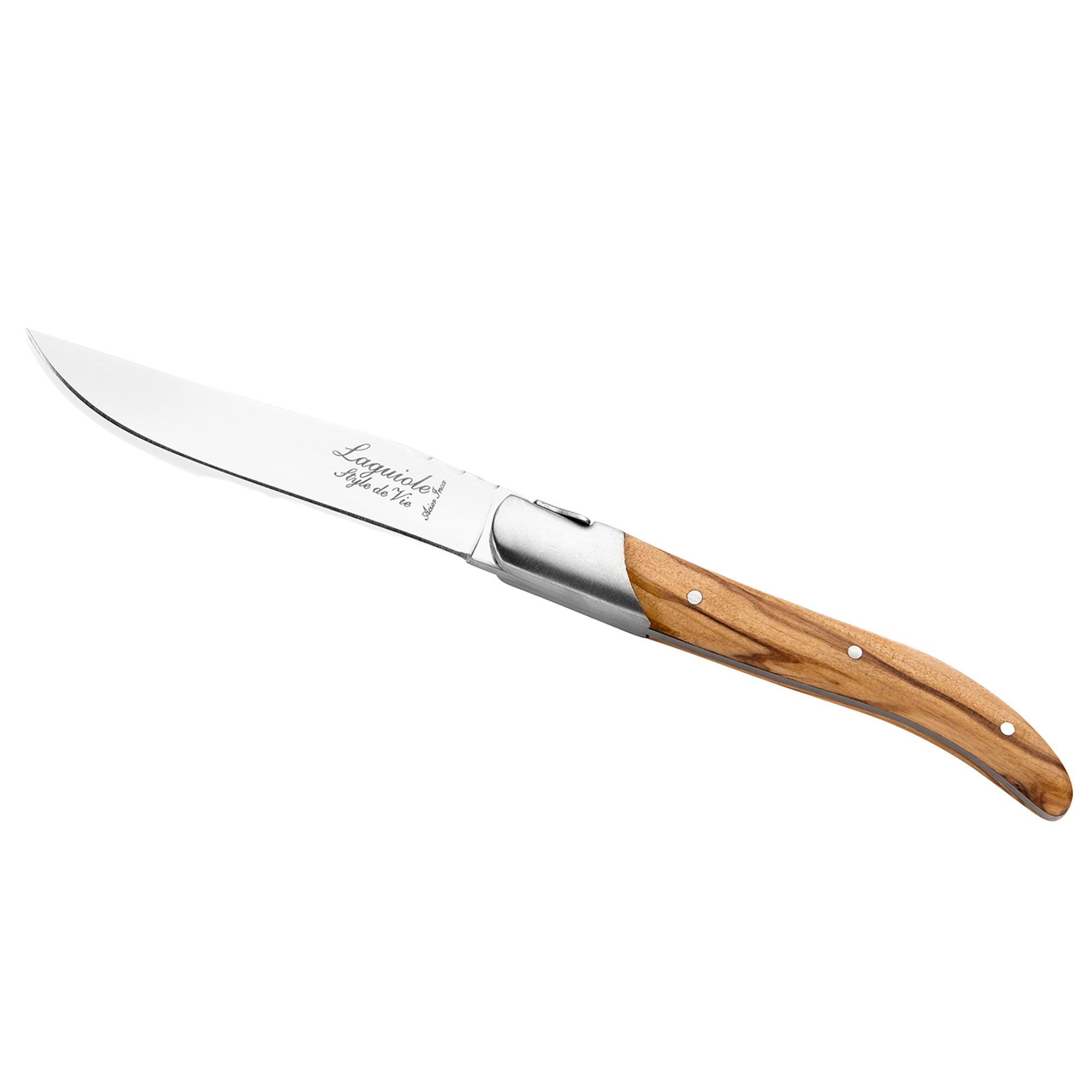 Laguiole style de vie Laguiole Grillknive 6-pak, oliventræ