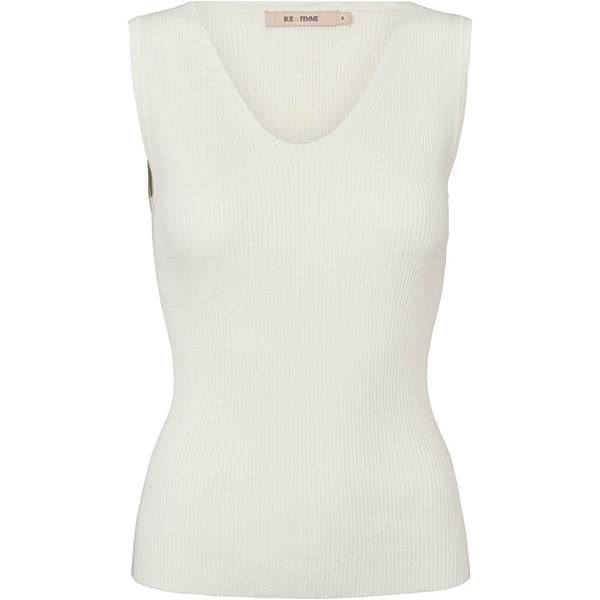 RUE de FEMME Galatea strik top - Hvid : Erling Christensen Møbler