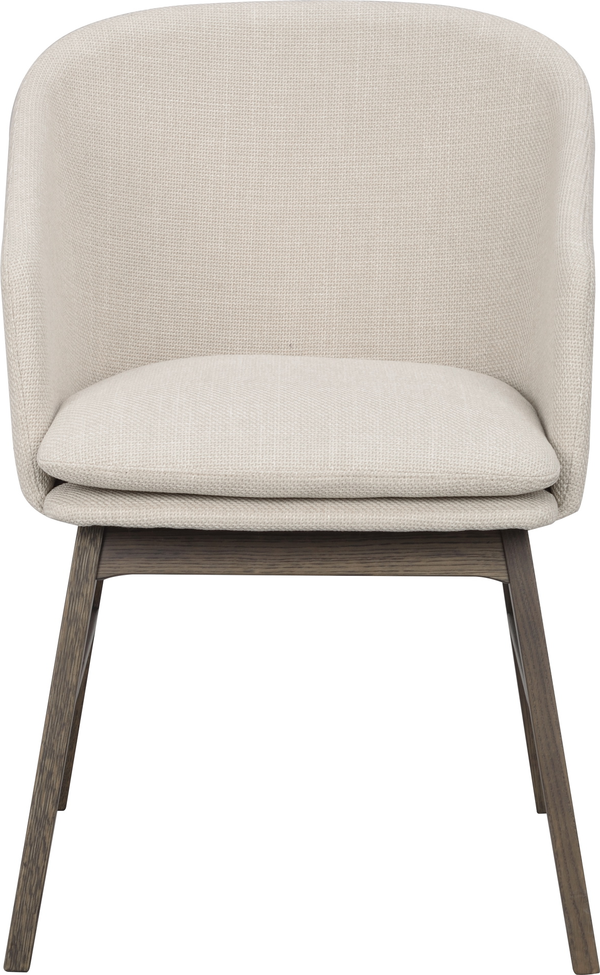 Spisebordsstol med armlæn Rowico Windham polstret sæde i beige stof & FSC-eg skandinavisk design