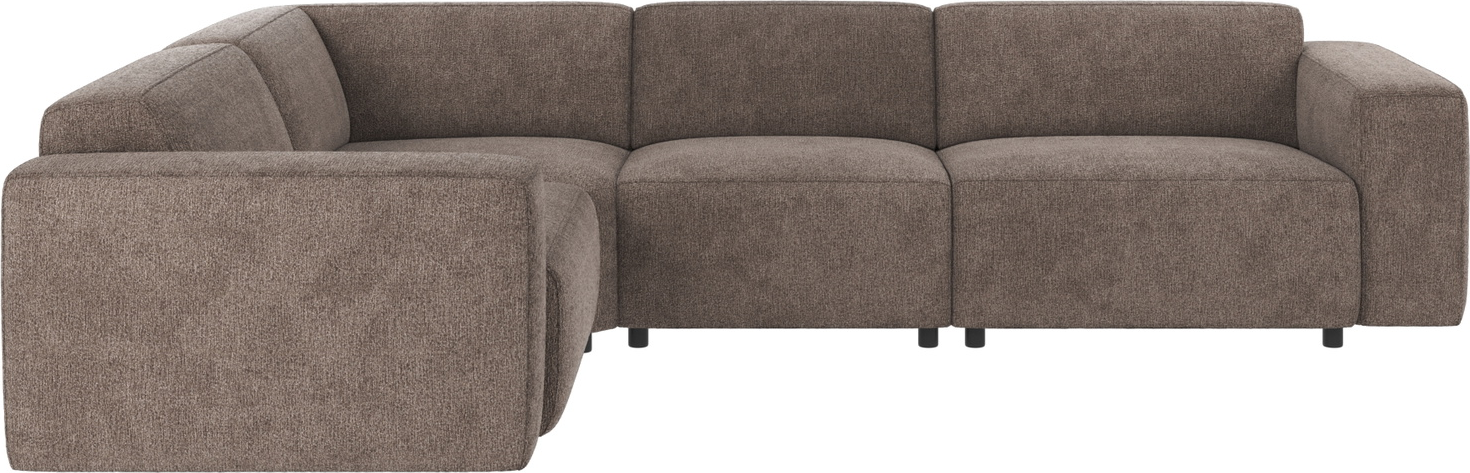hjørnesofa Rowico Willard modulsofa L-form i mørk beige polyester 297x219 cm