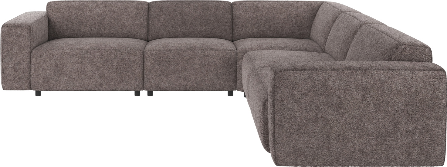 Hjørnesofa Rowico Willard Anna-stof mørkegrå modulopbygget L-sofa 297x297x70 cm