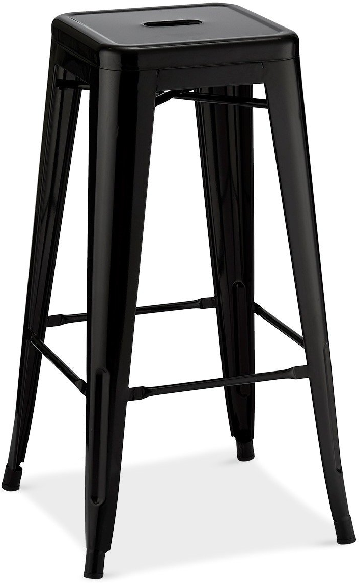 Barstol barkrakk Raymond & Hallmark Islay sort lakeret stål H76 Ø43, kompakt industrielt design