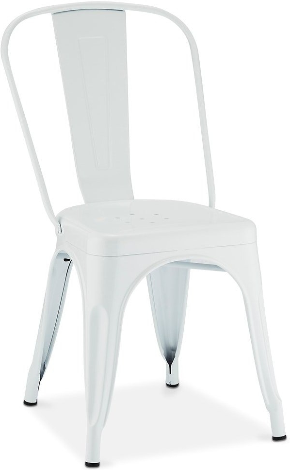 Raymond & Hallmark Islay spisebordsstol, hvid lakeret stål  -  ergonomisk spisestol med minimalistisk design
