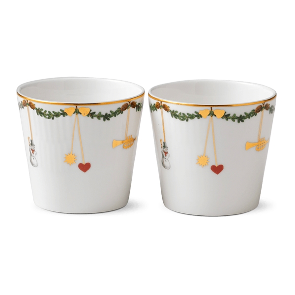 Royal Copenhagen Stjerne Riflet Jul serveringsskål - 30 cl - 2 stk  : Erling Christensen Møbler