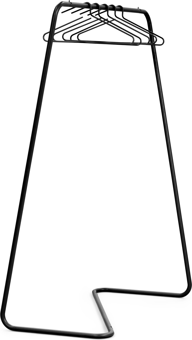 Tøjstativ Spinder Design Hang-On - garderobestativ mat sort stål H160ÃB118ÃD57 cm