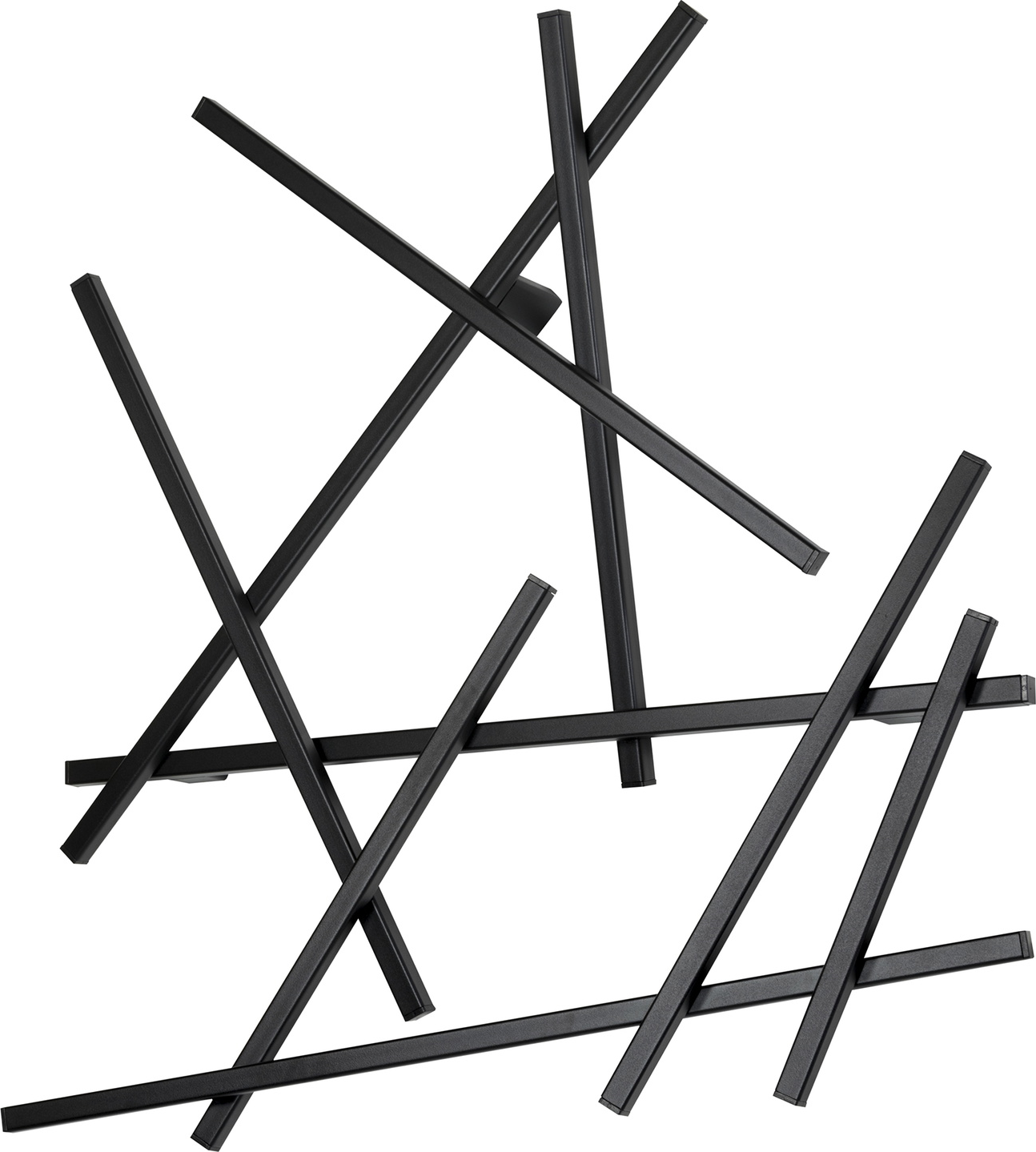 Knagerække Spinder Design Matches Mat Sort Stål 79Ã79Ã10 cm